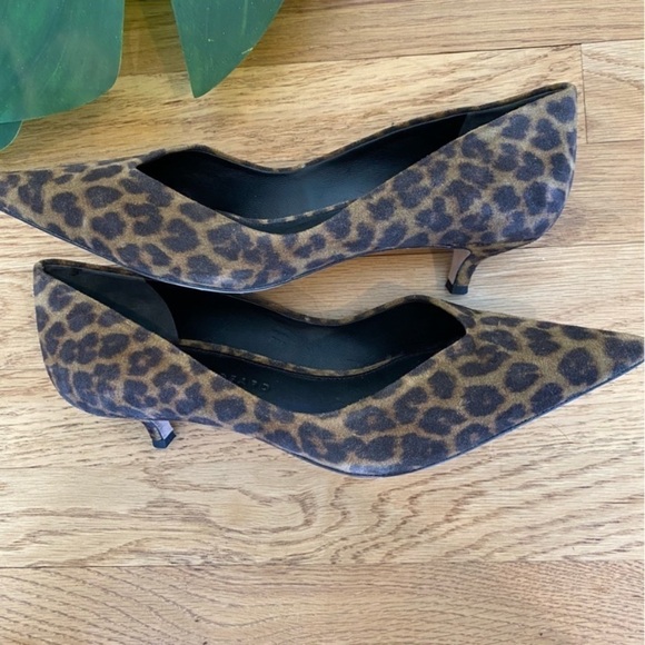 Veronica Beard Fontaine Leopard Print Low Kitten Heels Size 6.5 - Picture 4 of 10